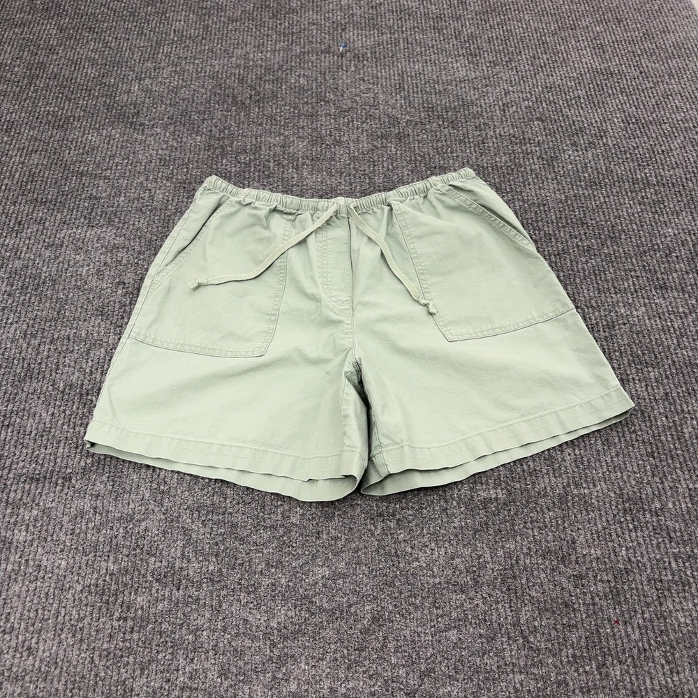 L.L. Bean Light Sage Drawstring Cotton Shorts
